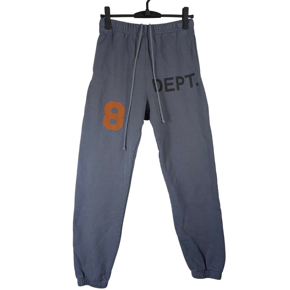 Gallery Dept Art on Display Gray Orange 8 Logo Sweatpants Men's Size S USED